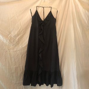 JCrew Ruffle Polka Dot Halter Maxi Dress